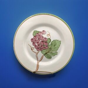 Vintage Plate Grape Fortebraccio Italy 8.5" Diameter Ceramic Collectible